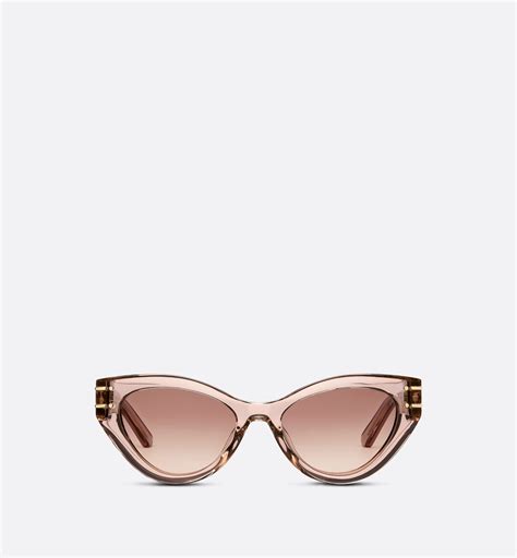 DiorSignature B7I Translucent Pink Butterfly Sunglasses 